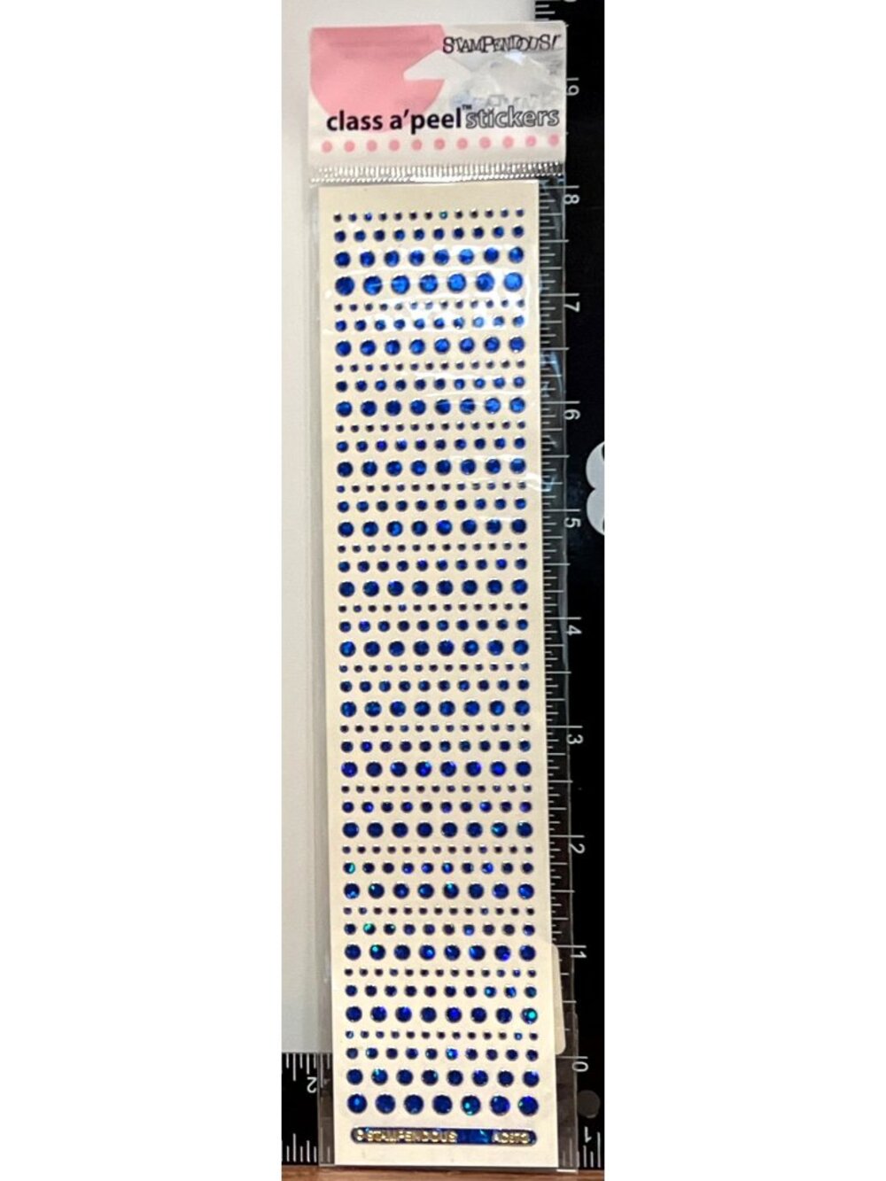 HTF RARE Stampendous! Class a'Peel Dot Sparklers Stickers Blue AC672HSB
